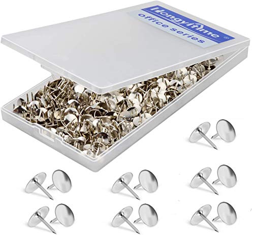 HongyiTime 400 PCS Push Pins,Thumb Tacks, Wall Tacks, Tacks, Push Pin,Thumbtack, Flat Push Pins, Thumbtacks Flat, Push Pins for Cork Board, Push Pins for Wall, Board Pins,Tacks and Push Pins