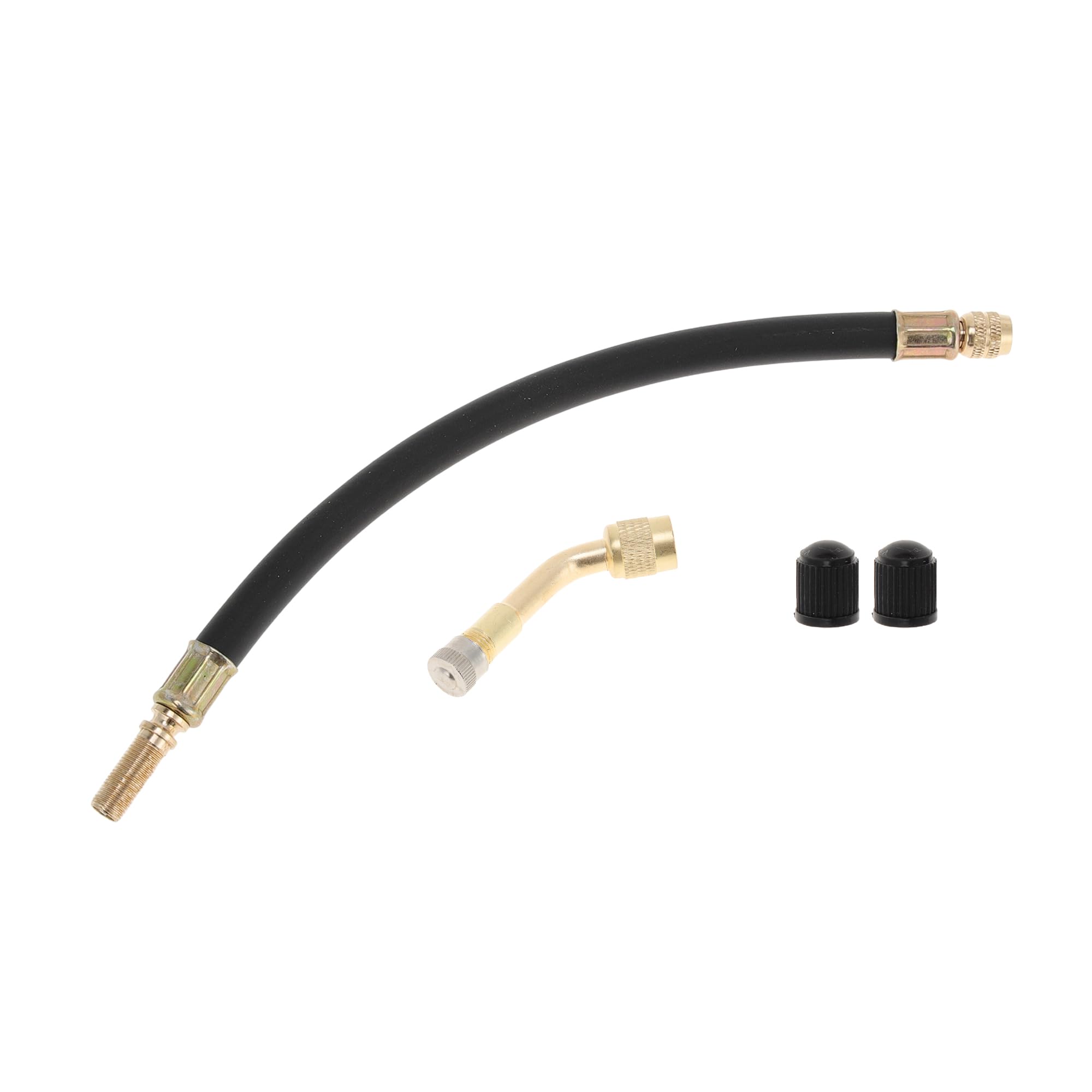 Motoforti 1set 135 Degree Copper Tire Valve Extension with Flexible Plastic 250mm Tyre Valve Inflation Adapter for Car Motorcycle RV Truck Bike