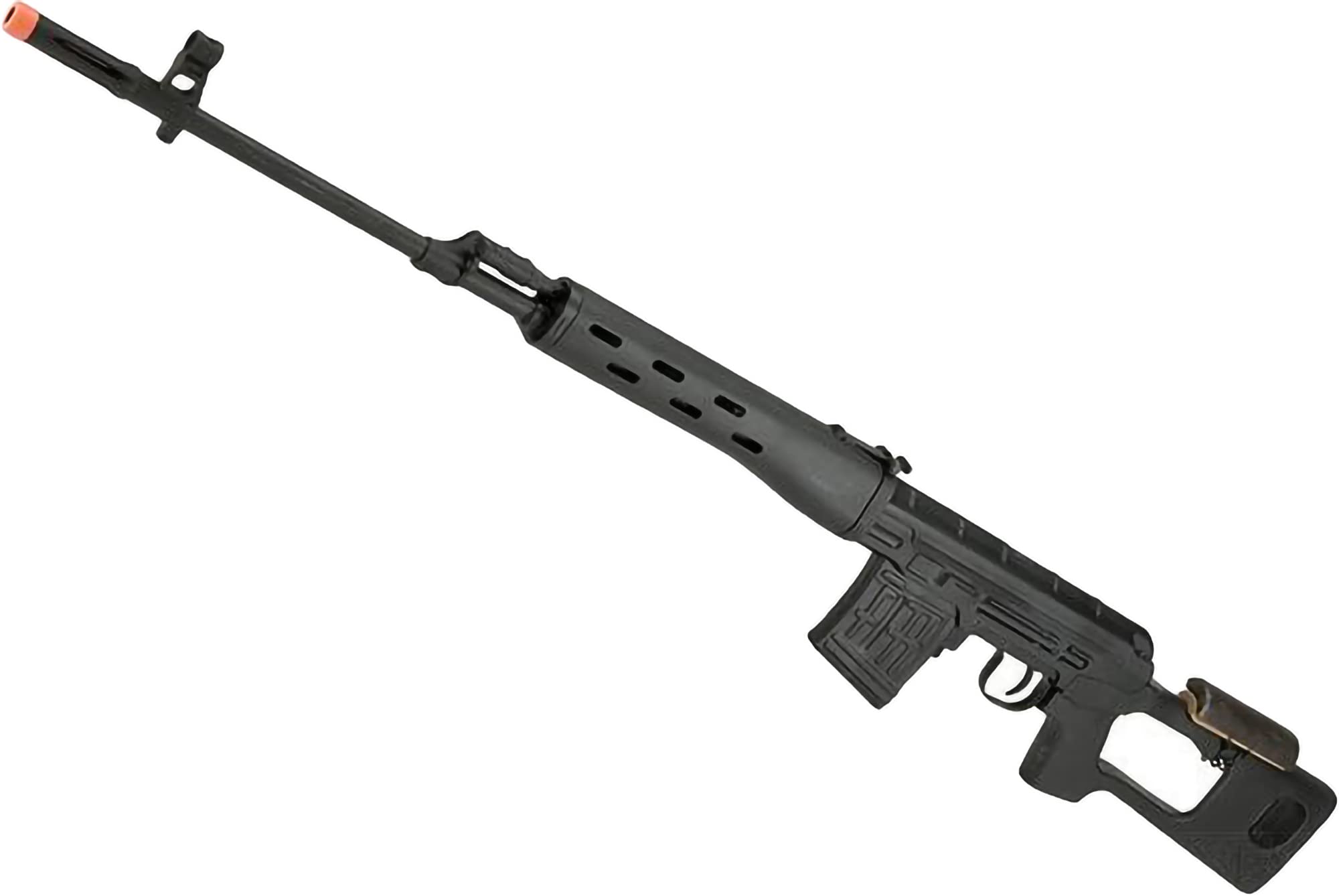 Evike Airsoft - A&K SVD Dragunov AEG Airsoft Rifle w/Metal Gearbox (Model: Black Polymer Furniture)