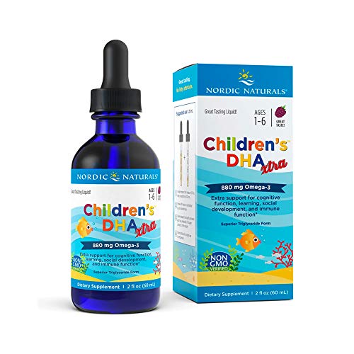 Nordic Naturals Childrenï¿½s DHA Xtra, Berry Punch - 2 oz - 880 mg Total Omega-3s with EPA & DHA - Cognitive & Immune Function, Learning, Social Development - Non-GMO - 48 Servings