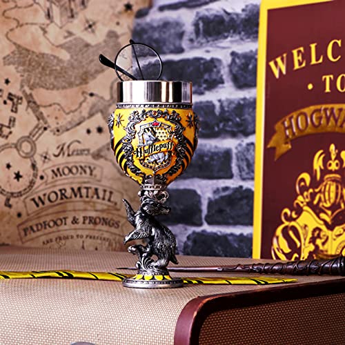 Nemesis Now Harry Potter Huffelpuf Hogwarts House verzamelbeker, hars, geel zilver, 19,5 cm - Image 7