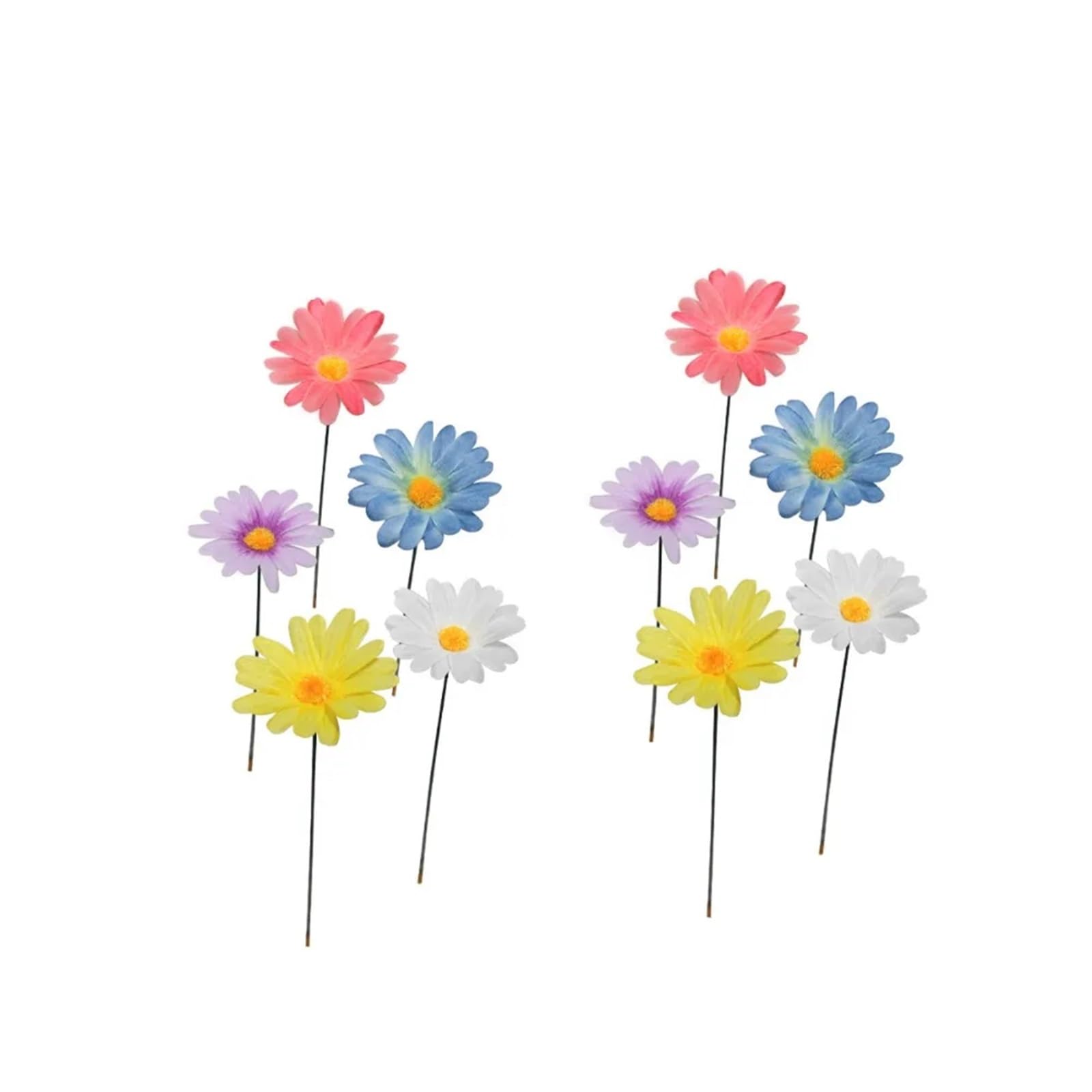 WJLYDM 10pcs Metal Decorative Garden Stakes Colorful Art Flower Ground Stake Creative Floor Plugs Potted Plants