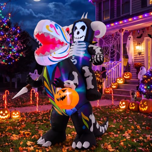Halloween 8FT Inflatable Giant Ghost Ride Outdoor Decorations