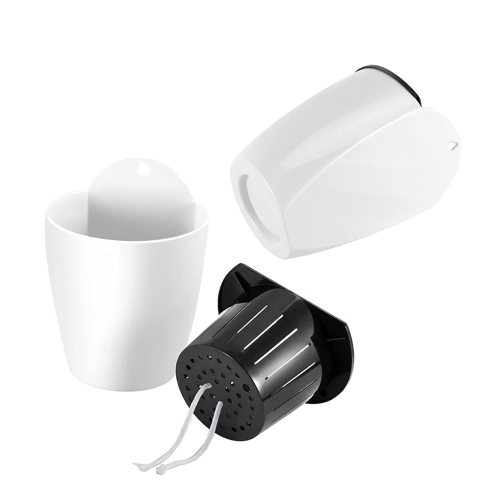 Macetas de PP para jardinería en interiores y exteriores, macetas colgantes de autorriego con agujeros de drenaje, macetas modernas para plantas de interior, suculentas, hierbas (10, mediana)