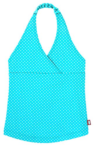 Image of Polkadot Girls' UPF 50+ Swim Halter Top by City Threads