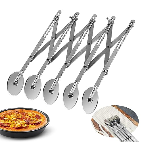 DBREAKS Roues Roulette à Pizza, roulette à Pâte, coupe-pizza réglable, coupe-pizza multi roue,...