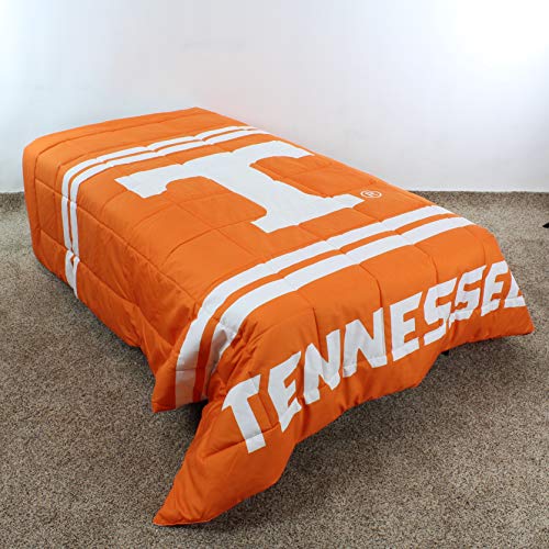 Image of College Covers Everything Comfy Tennessee Volunteers Reversible 3 Piece Comforter Set, Queen