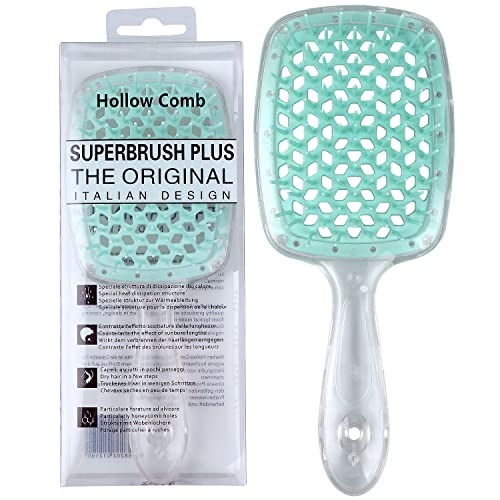 Hair Brush Comb For Hair Detangling Hair Brush Women Hair Styling Brush Hairbrush For Fine Hair Massage Comb Straw Hair Brush Vented Light Green+Transparent