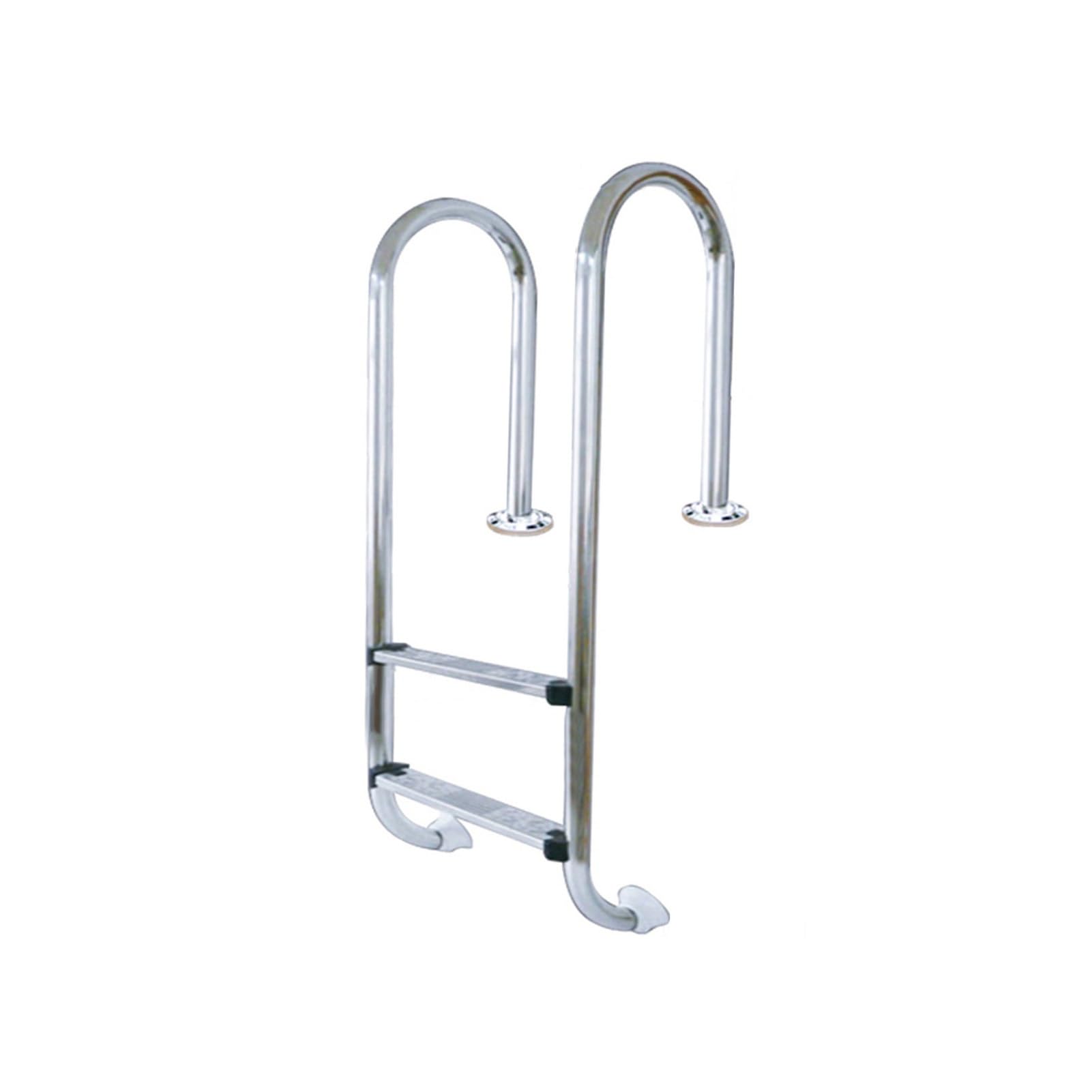WTLONBF Embedded Pool Ladder, Heavy-Duty Non-Slip Pool Steps, 304 Stainless Steel, Suitable for Swimming Pools and Spas(2 Steps)