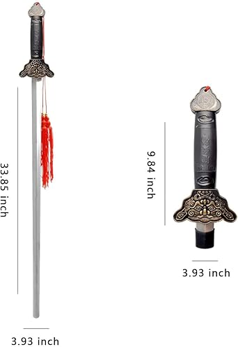 Miniatura 5 de Simple polymer Espada retráctil telescópica, espada china de Kung Fu Taichi, práctica de la práctica de la espada mágica, juego de rol de Halloween