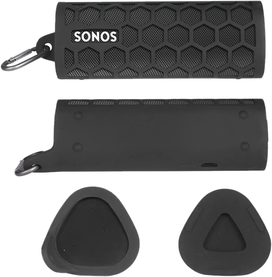 Zaracle Flexible Carrying Case Protect Pouch Sleeve Protector Cover Travelling Case for Sonos Roam 2 / Sonos Roam Wireless Portable Bluetooth Speaker (Black) - Image 2