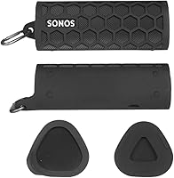 Vista 2 de Zaracle - Funda de transporte flexible para Sonos Roam 2/Sonos Roam Altavoz Bluetooth portátil inalámbrico (negro)