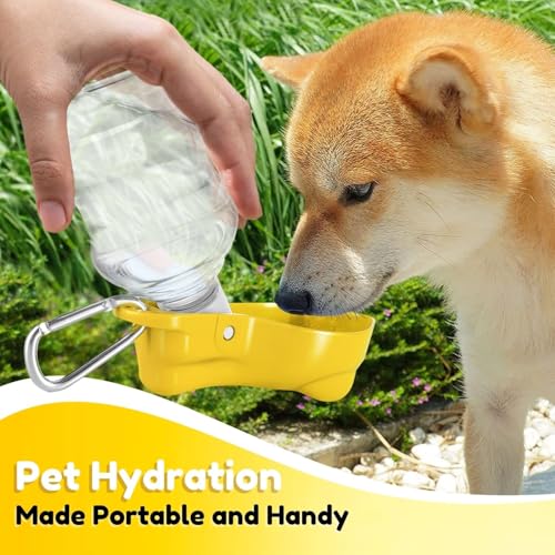 Flexzion Portable Dog Water Bottle Dispenser – 7oz Pet Travel Water Bottle for Dogs On The Go with Buckle & Flippable Water Bowl, Yellow Dog Travel Water Bowl Dispenser & Doggy Water Bottle On The Go Flexzion Portable Dog Water Bottle Dispenser – 7oz Pet Travel Water Bottle for Dogs On The Go with Buckle & Flippable Water Bowl, Yellow Dog Travel Water Bowl Dispenser & Doggy Water Bottle On The Go