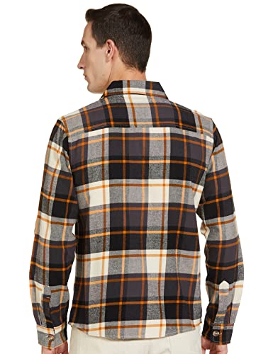 Image of The Indian Garage Co Men Regular Fit Checkered Full Sleeves Spread Collar Double Flap Pocket Casual Over Shirt
