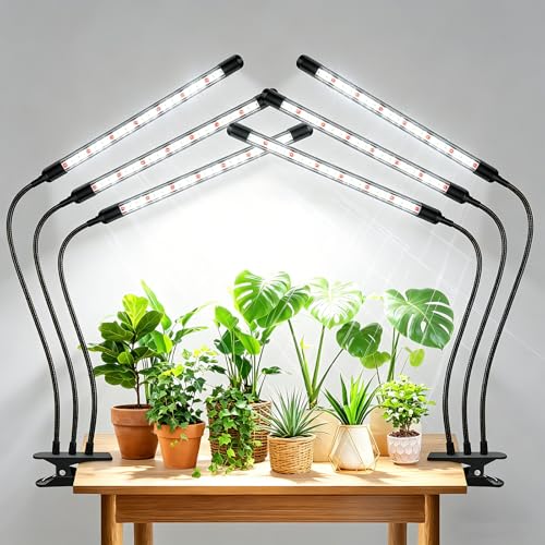 SDOVUERC Tri-Heads Grow Lights for Indoor Plants, Full Spectrum Plant Lights for Indoor Growing with...