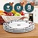 Zrike Disney Minnie Mouse Ceramic Plate Set Brands - Dishwasher & Microwave Safe | Official Disney Licensee (Salad Plate - 4 Set)