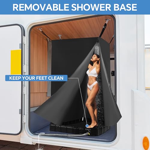 MABOZOO Tienda de Privacidad y Base de Ducha Plegable, Set Portátil para Camping con Base de Ducha y Tubería de Drenaje miniatura 4