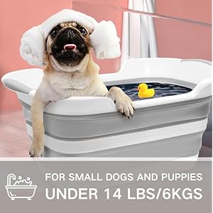   Collapsible-Pet-Bathtub-with-Water-Drain-Plug-Foldable-Bathtub-for-Puppy-Small-Dogs-Cats-Portable-Space-Saving-Design-BPA-Free-Grey