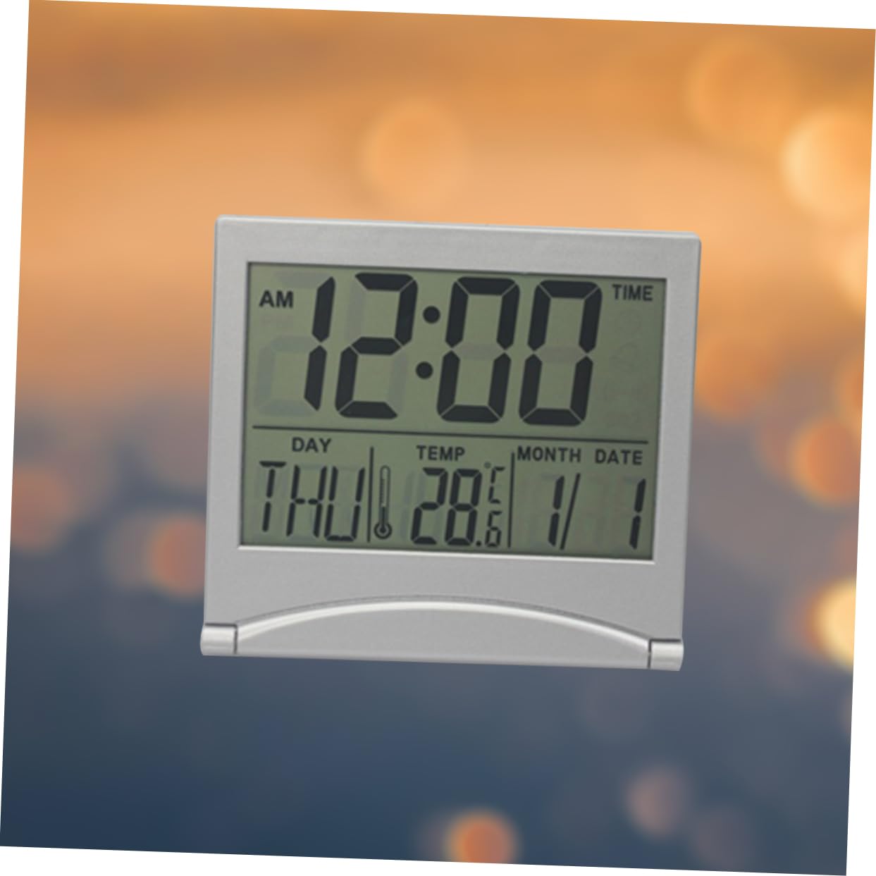MAGICLULU 3stücke Faltbare LCD Spiegel-wecker Mit Temperaturanzeige Und Kalenderfunktion Ultrathin Reiseuhr Für Und Tisch Für Zuhause Büro Und Unterwegs