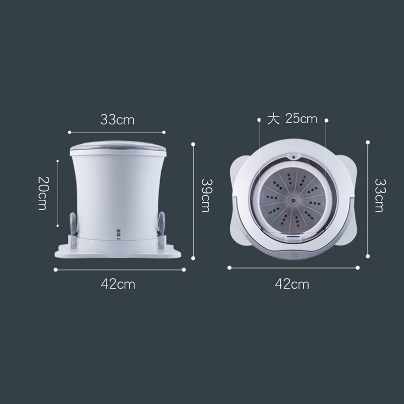 Mini-Waschmaschine Tragbarer manueller Trockner Dehydrator, Nicht-elektrische Wäscheschleuder Handbetriebene Wäscheschleuder, Compact Kleidung Unterwäsche Socke Dörrgerät Compact