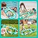 JONRRYIN Water Table Toys, Kids Outdoor Water Table Toys Water Activity Table Large Water Park Playset with 2 Boats, Lifting Pole and Fishing Feature for Kids in Summer Outdoor Beach Play (40 pcs)