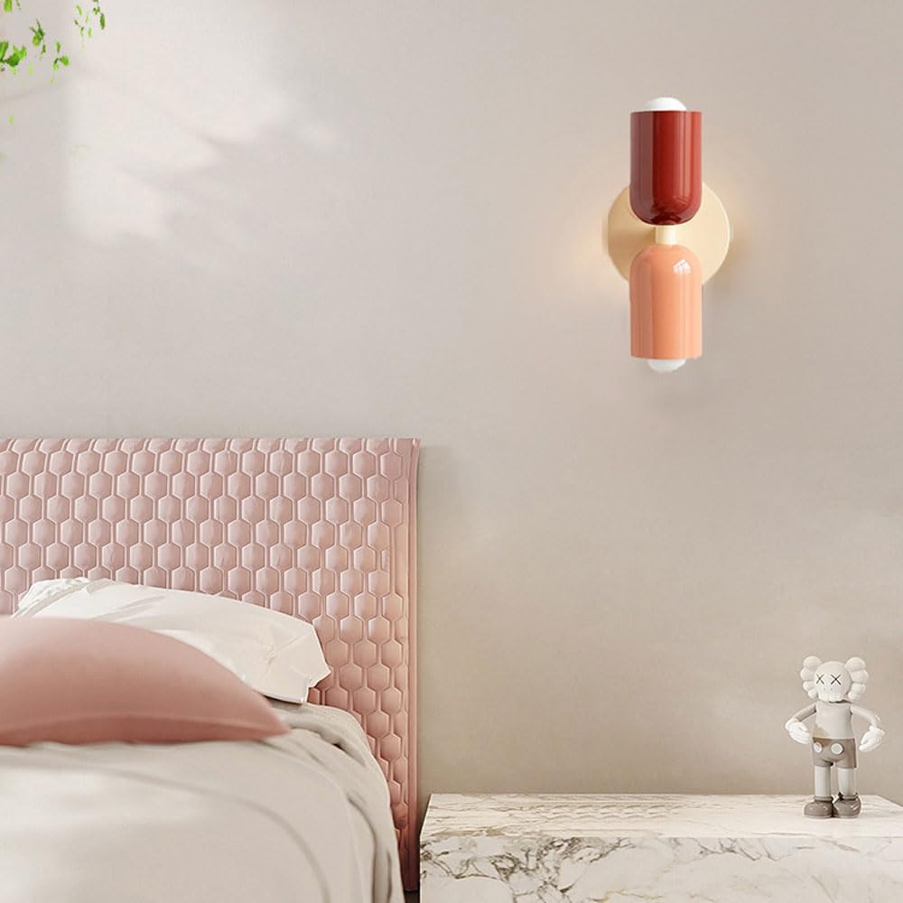 Modern Home Decoration Classical Wall Light E27 Vanity Bathroom Wall Sconce Cylinder Indoor Up Down Wall Mounted Light Bar Cream Style Long Linear Bedside Wall Lamp for Living Room