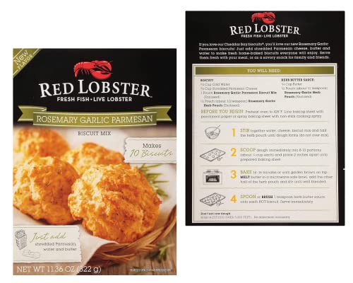 Biscuit Mix Bundle Includes 2-11.36 Oz Boxes Of Red Lobster Biscuit Mix. 1 Box Each Of Red Lobster Cheddar Bay Biscuit Mix & Rosemary Garlic Parmesan Biscuit Mix! Comes With A Bellatavo Fridge Magnet! #TOP2