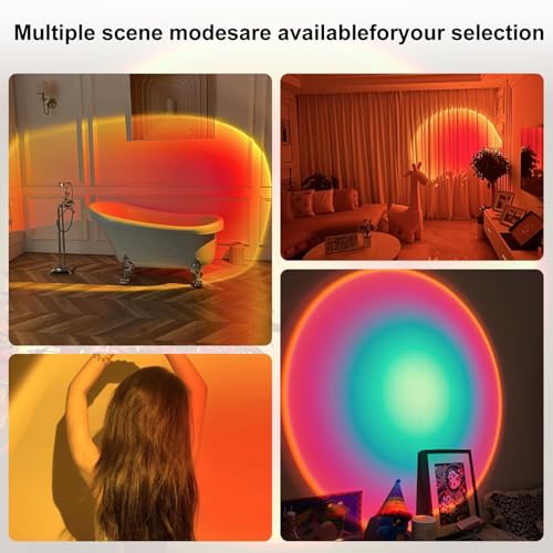 EVELLHPP Sunset Lamp Projector with App Control & 180° Rotation — view 3