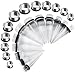 24 Pieces Tapers and Plugs Gauges kit 00G-20mm Big Gauges Clear Tapers and Steel Tunnels Plugs