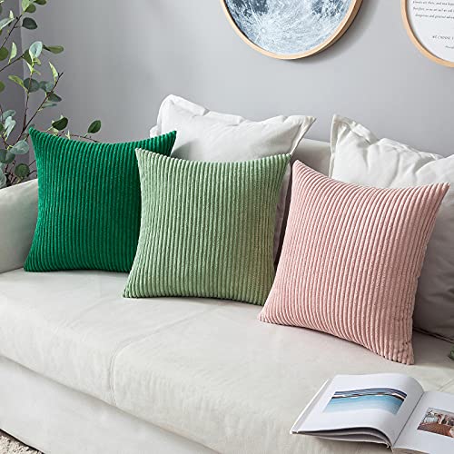 Miulee Pack Of 2 Corduroy Pillow Covers 12 X 20 Inch Lumbar Throw Pillow Covers Sage Green Pillowcases For Sofa Bedroom Couch #TOP6