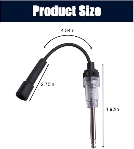 Miniatura 2 de 2 probadores de bujías en línea, probador de encendido de motor de arranque recto, herramienta detector de diagnóstico de armadura pequeña para