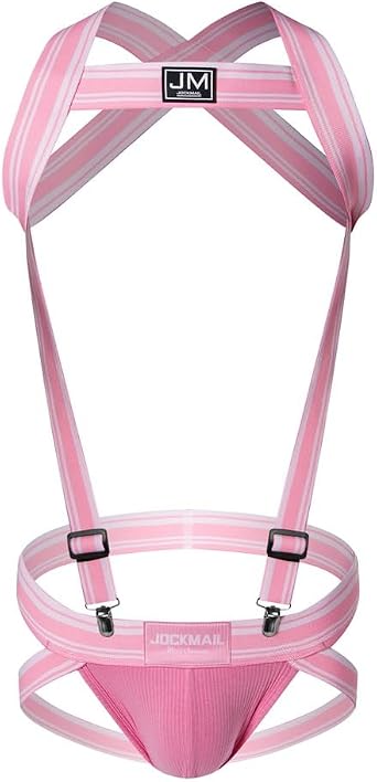 JOCKMAIL Jock straps for Men with Mens Harness Comfort Adjustable Harness Jockstrap Bodysuit for Clubwear & Pride Events