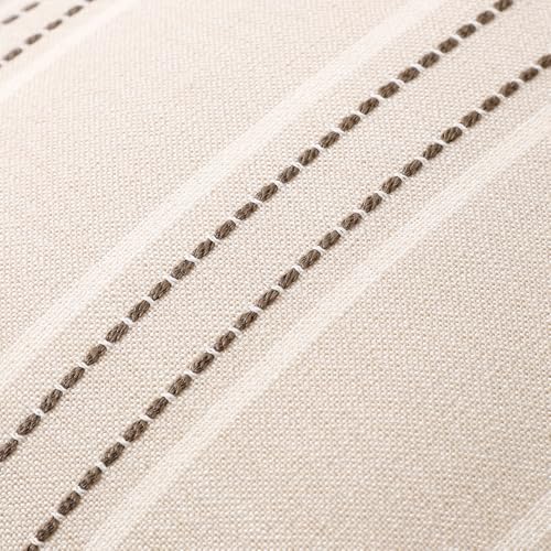 Image of Hckot Throw Pillow Covers 16x16 Set of 2 Charcoal Pillow Covers Farmhouse Decorative Pillows Textured Linen Square Cushion Covers for Sofa Couch Bed Living Room Decor(Charcoal)