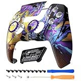 eXtremeRate LUNA ps5コントローラー（BDM-010&BDM-020&BDM-030&BDM-040&BDM-050）に対応用交換フロントシェルやタッチパッド、パターン柄DIY交換ハウジングシェルタッチパッドカバー「グラフィティ」