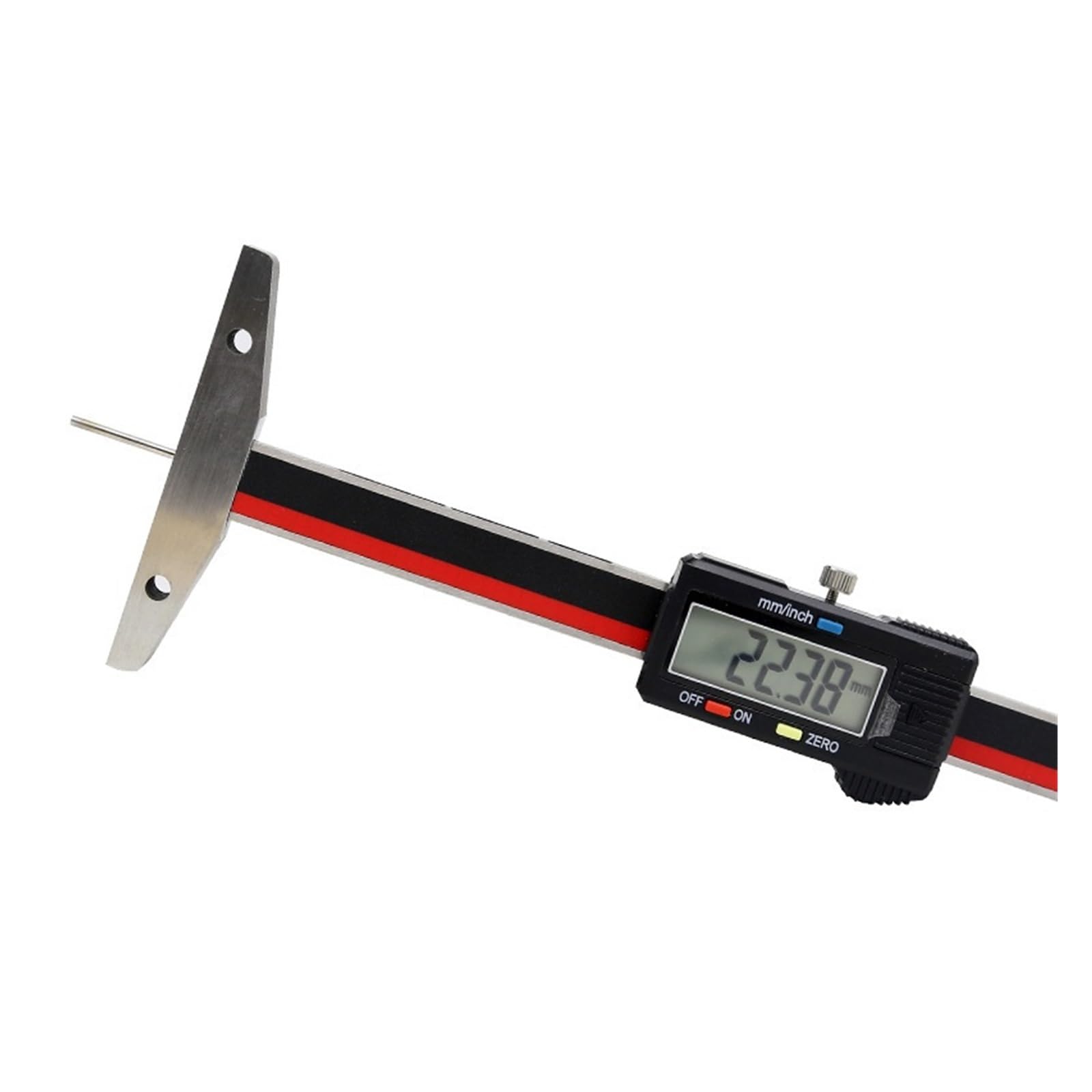 Medidor De Profundidad Digital 0-30-100 Varilla Fina Instrumento Medición Agujero Profundo Redonda Rodadura Neumático MedicióN De PrecisióN(0-200 needles 2.0 flat)