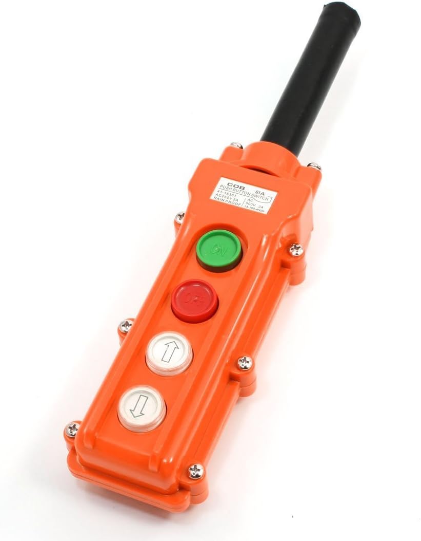 ABS Housing Control Station 2 Way 4 Push Button Switch for Hoist