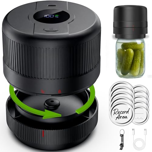 Vakuumierer für Gläser | Elektrisches Mason Jar Vakuum Sealer für Breite und Normale Öffnung | Tragbares Vakuumiergerät für Gläser | Geschenke für Sie Mama Oma
