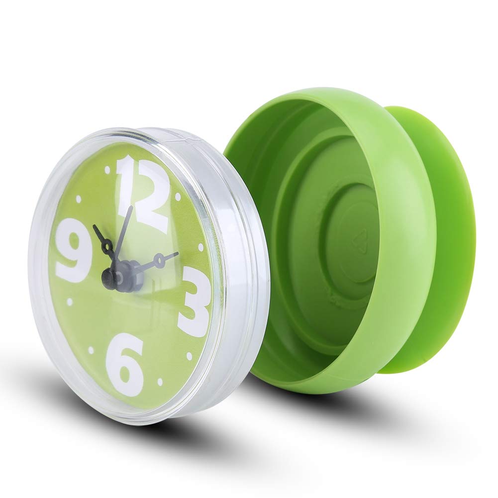 Nikou Waterproof Shower Clock, Wall Suction Clock with Round Face Arabic Digital Dial