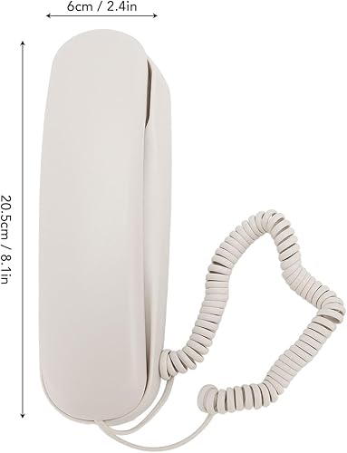 Miniatura 3 de TOPINCN Teléfono doméstico con cable, teléfono retro montado en la pared para oficina de hotel, teléfono con cable antiguo Teléfono de pared fijo