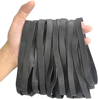 FRAUTOPARTS Rubber Bands 35 Pcs Black Elastic Bands Large Thick Elastic Bands Set Heavy Duty Trash Can Bands for Office Home School Bank Strong Durable Wide for Industrial Cat Litter Box File Folders
