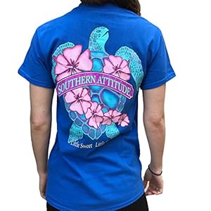 Southern-Attitude-Flower-Turtle-Royal-Blue-Short-Sleeve-T-Shirt Southern Attitude Flower Turtle Royal Blue Short Sleeve T-Shirt (X-Large)