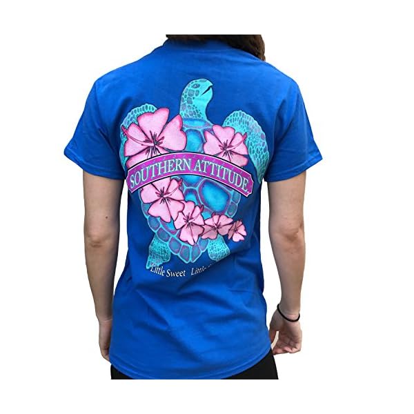 Southern-Attitude-Flower-Turtle-Royal-Blue-Short-Sleeve-T-Shirt Southern Attitude Flower Turtle Royal Blue Short Sleeve T-Shirt (X-Large)