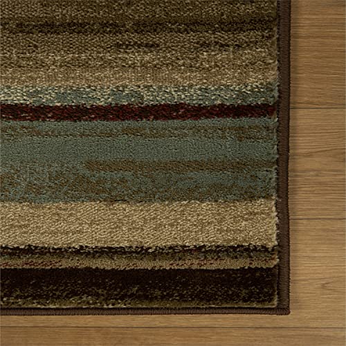 Tapete para interior con respaldo de yute 7' x 9' color granate miniatura 6