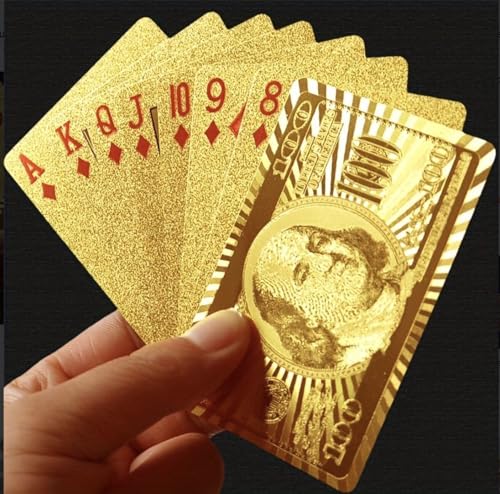 10 Barajas de Cartas Gold Diamond Resistentes y Waterproof miniatura 4