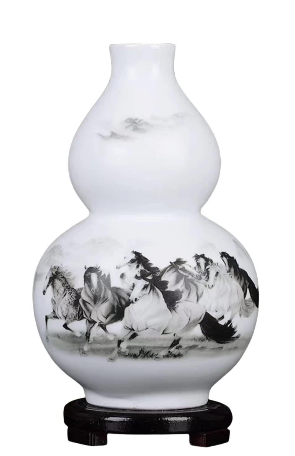 SnamicE Ceramic vase,Vintage vase, Chinese Ceramic vase,Chinese Ceramic vase Chinese vase Porcelain Flower vase Chinese Antique Ceramic vases Traditional Decorative Vase-A 22×12cm,B 22x12cm