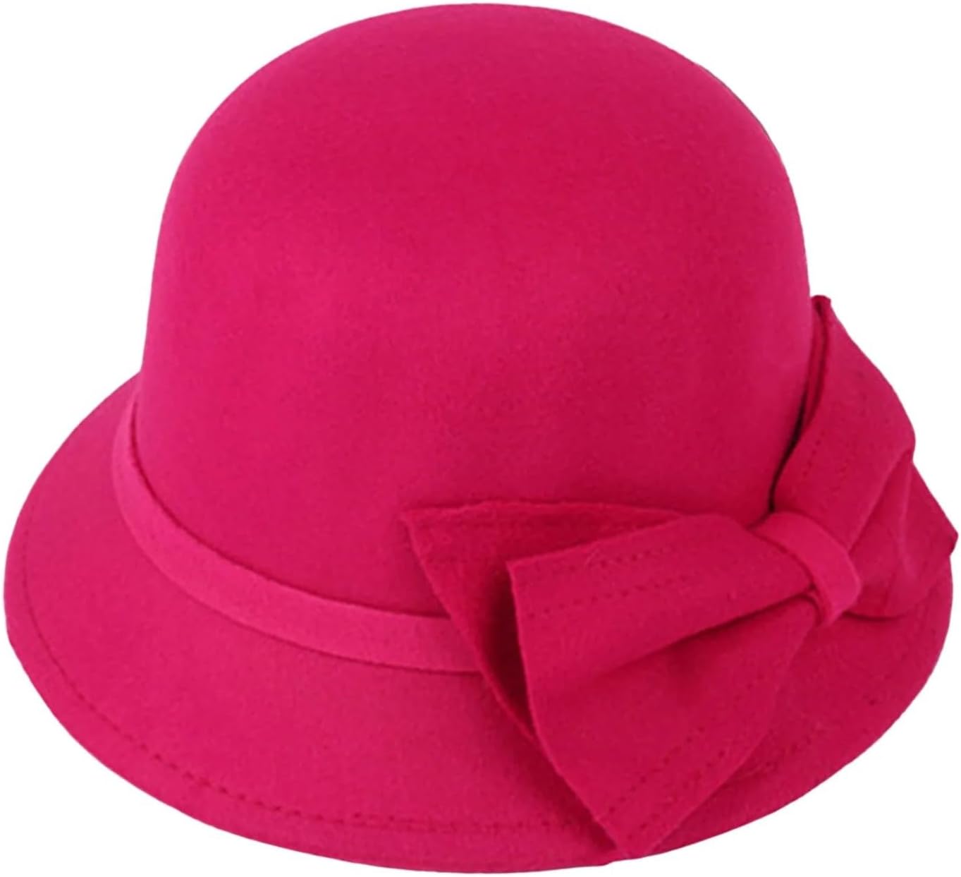Women Bowler Hats Bowknot Cloche Fedora Bucket Hat Vintage Elegant Church Hats for Wedding Party Festival