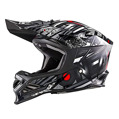 Foto von O'NEAL | Motocross-Helm | MX Enduro Motorrad | Innovative und leichte Fiberglas Außenschale, Doppel-D-Sicherheitsverschluss | F-SRS Helmet Synthy | Erwachsene | Schwarz | Größe M (57/58 cm)