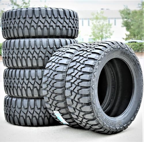 Set of 6 (SIX) Evoluxx Rotator M/T Mud Off-Road Light Truck Radial Tires-LT235/80R17 235/80/17 235/80-17 120/117Q Load Range E LRE 10-Ply BSW Black Side Wall
