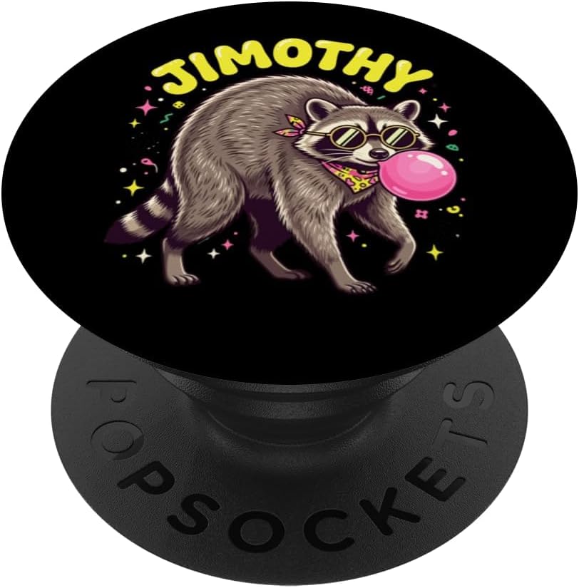 Jimothy Viral Raccoon Funny Trash Panda Wildlife PopSockets Adhesive PopGrip