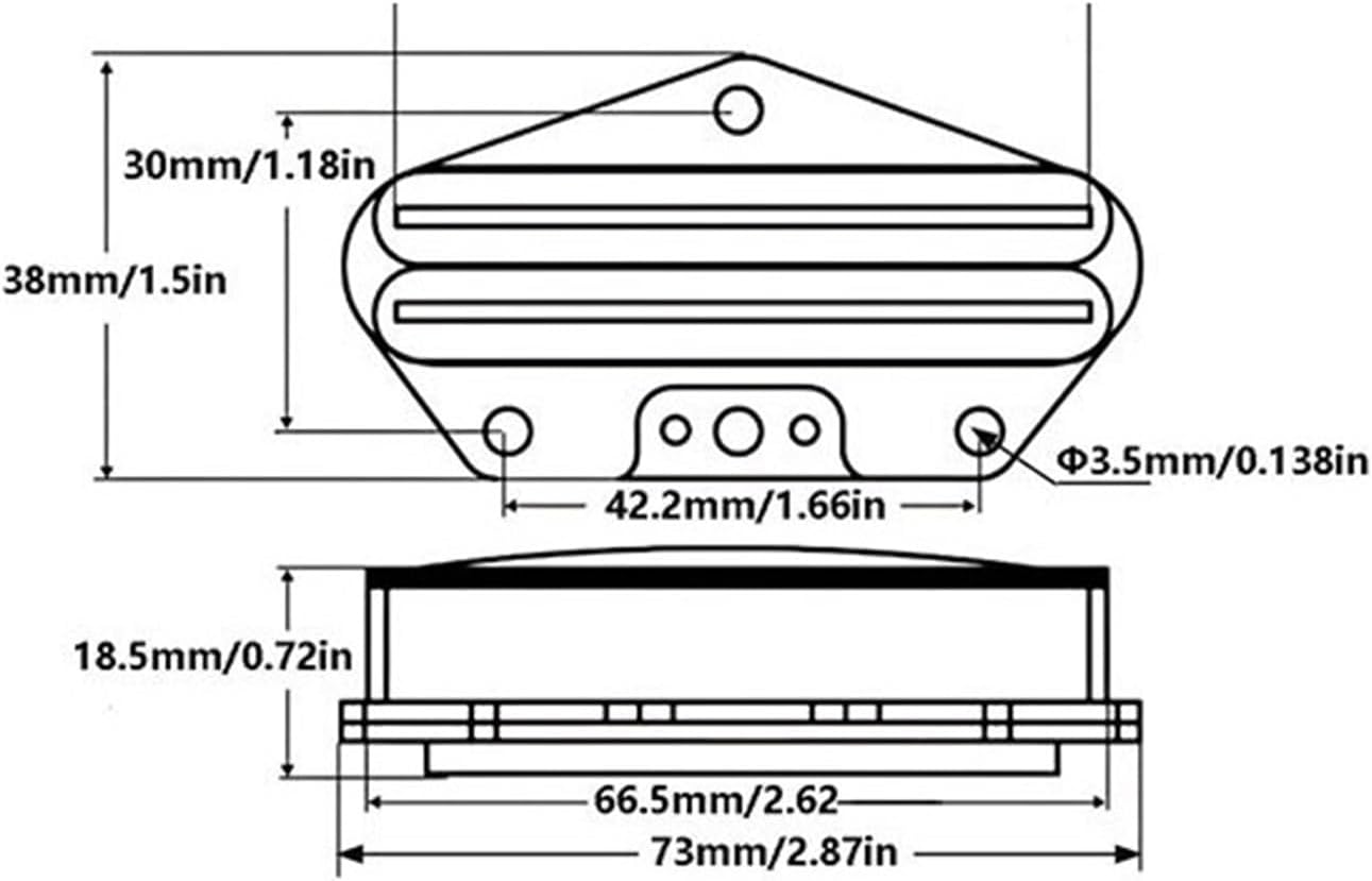 Acoustic Guitar Pickups Electric Acoustic Guitar Pickup Set Neck Small Double Track Bridge Humbucker(1)